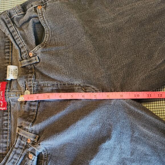 Levi's Nouveau Boot Cut Stretch | Sz 16 Miss M | Black Jeans 34W - Picture 8 of 10